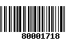 Código de Barras 80001718