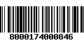 Código de Barras 8000174000846