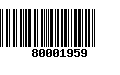 Código de Barras 80001959