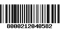 Código de Barras 8000212040582