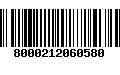 Código de Barras 8000212060580