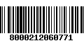 Código de Barras 8000212060771