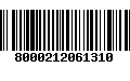 Código de Barras 8000212061310