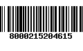 Código de Barras 8000215204615