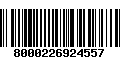 Código de Barras 8000226924557