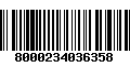 Código de Barras 8000234036358