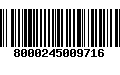 Código de Barras 8000245009716