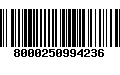 Código de Barras 8000250994236