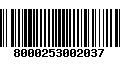 Código de Barras 8000253002037