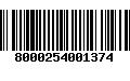 Código de Barras 8000254001374