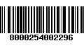 Código de Barras 8000254002296