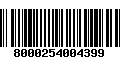 Código de Barras 8000254004399