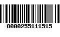 Código de Barras 8000255111515