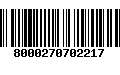 Código de Barras 8000270702217