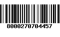 Código de Barras 8000270704457