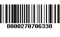 Código de Barras 8000270706338