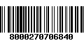 Código de Barras 8000270706840