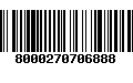 Código de Barras 8000270706888