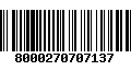 Código de Barras 8000270707137