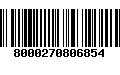 Código de Barras 8000270806854