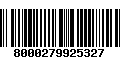 Código de Barras 8000279925327