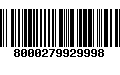 Código de Barras 8000279929998