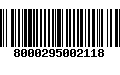 Código de Barras 8000295002118