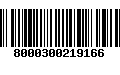 Código de Barras 8000300219166