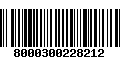 Código de Barras 8000300228212