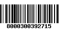 Código de Barras 8000300392715