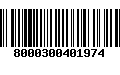 Código de Barras 8000300401974