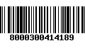 Código de Barras 8000300414189