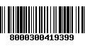 Código de Barras 8000300419399