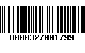 Código de Barras 8000327001799