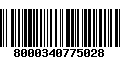 Código de Barras 8000340775028