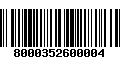 Código de Barras 8000352600004