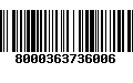 Código de Barras 8000363736006