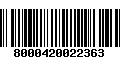 Código de Barras 8000420022363