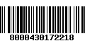 Código de Barras 8000430172218