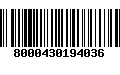 Código de Barras 8000430194036