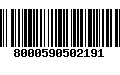 Código de Barras 8000590502191