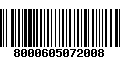 Código de Barras 8000605072008