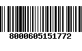 Código de Barras 8000605151772