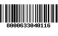 Código de Barras 8000633040116