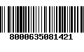 Código de Barras 8000635081421