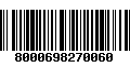 Código de Barras 8000698270060