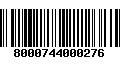 Código de Barras 8000744000276