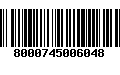 Código de Barras 8000745006048