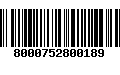 Código de Barras 8000752800189