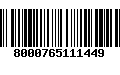 Código de Barras 8000765111449